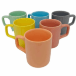 Xicaras de cerâmica 80ml para café, cores diversas